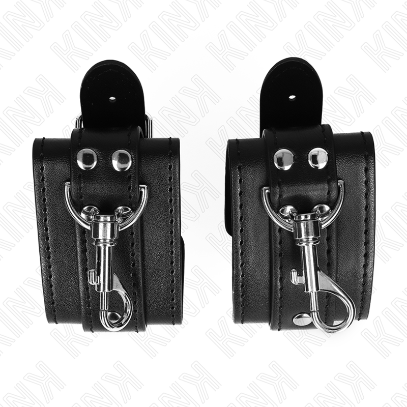 Black Dungeon Adjustable Locking Wristbands 21-28cm x 5.5cm