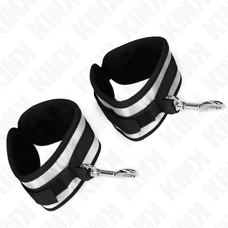 Grey neoprene cuffs 23 x 5 cm
