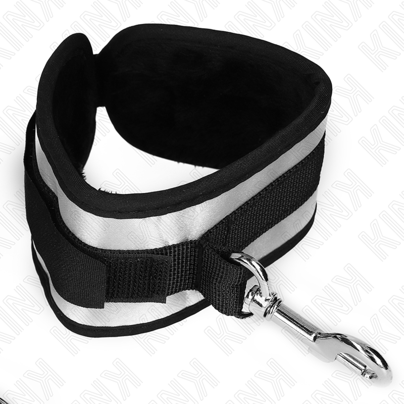 Grey neoprene cuffs 23 x 5 cm