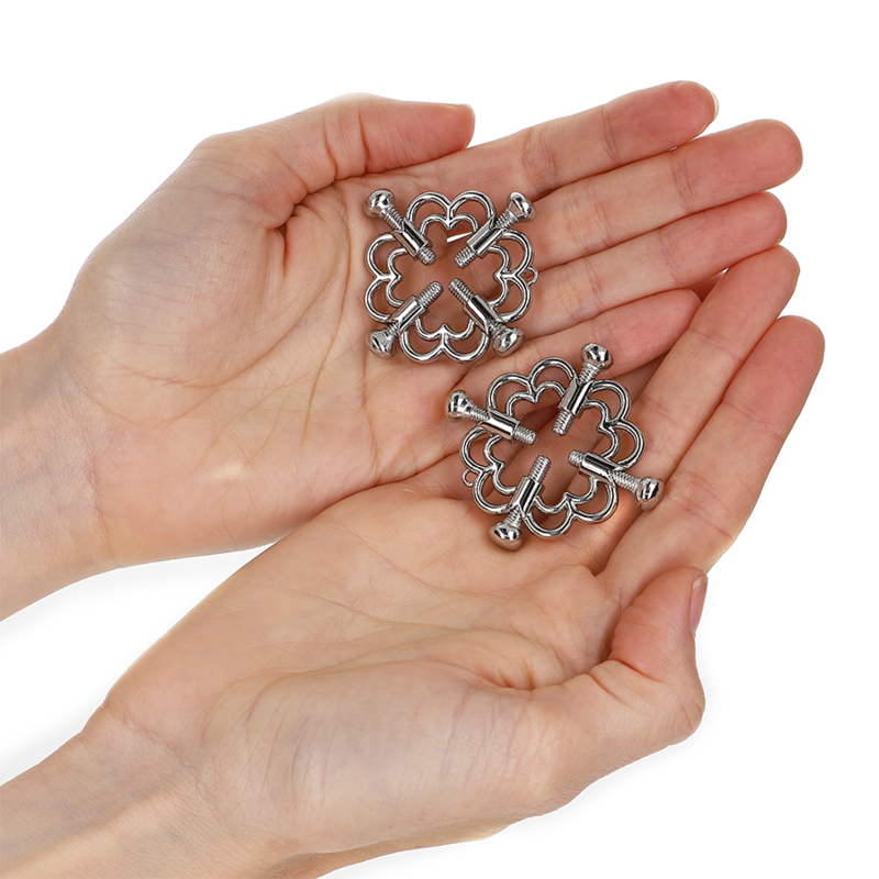 Metal flower hair clips