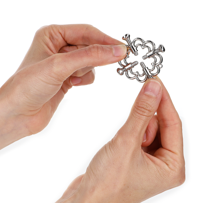 Metal flower hair clips