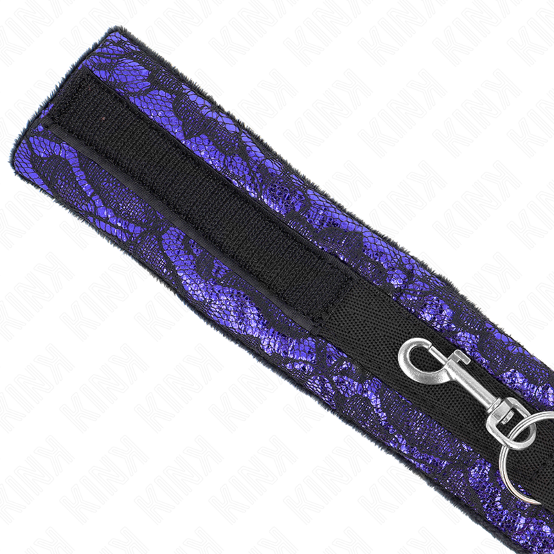 Short velvet lace collar with belt 105 cm with nylon trim 44 x 5.5 cm