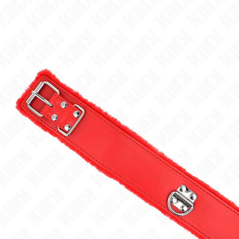 Collar with leash 116 cm with silver studs model 4 red adjustable 40-48 cm x 6 cm