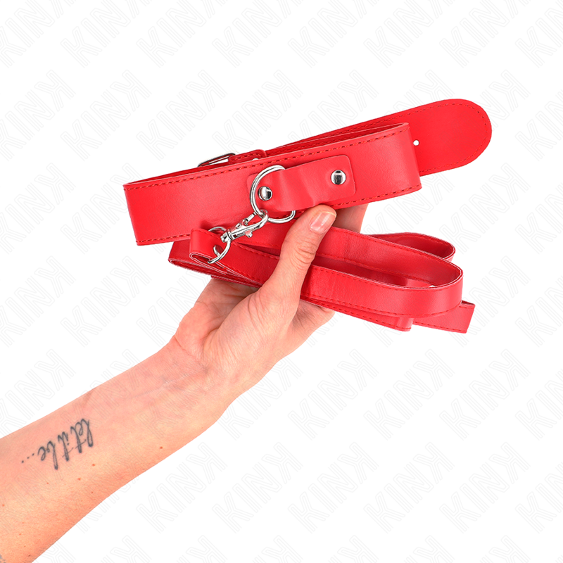 Necklace with belt 116 cm adjustable red bracelet 32-50 cm x 8 cm