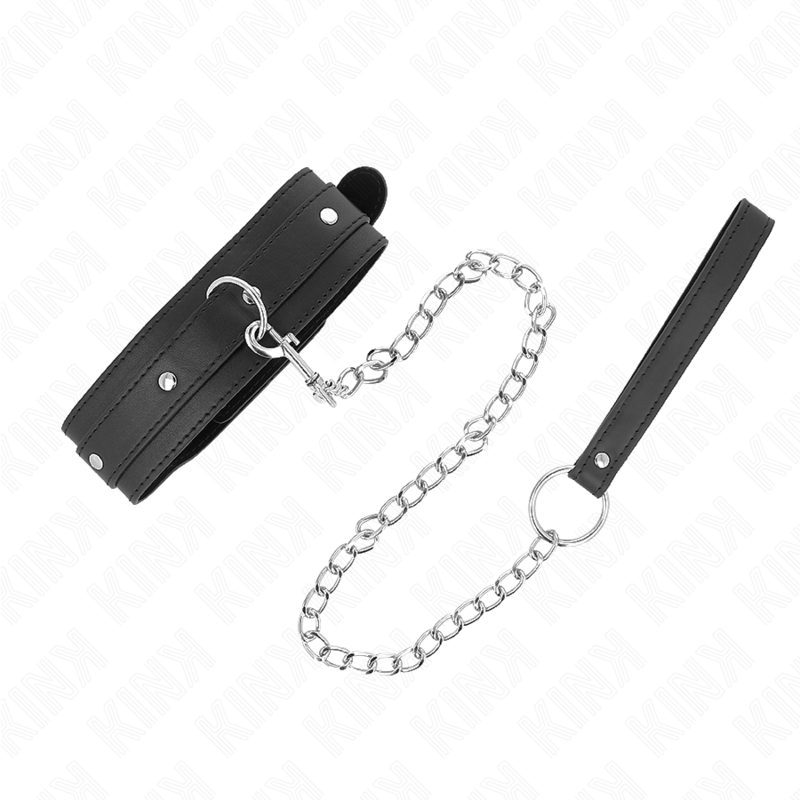 Collar with leash 65 cm 1 adjustable ring 38-49 cm x 5 cm