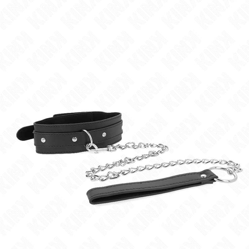 Collar with leash 65 cm 1 adjustable ring 38-49 cm x 5 cm