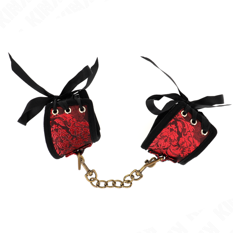 Scandal wristbands with red and black lace details 24.5 cm x 6.5 cm