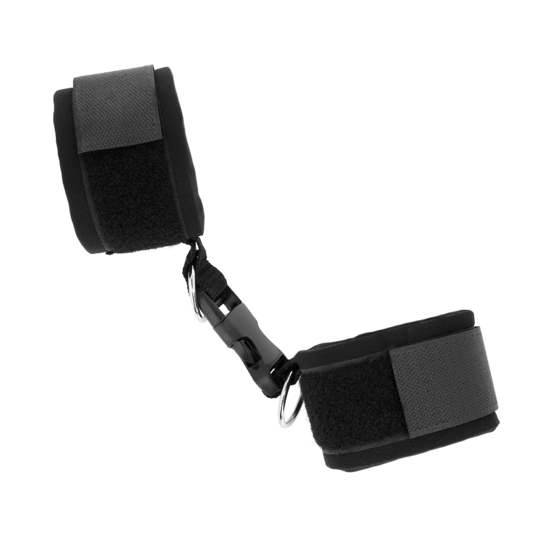 Black neoprene wrist support with buckles and straps, adjustable from 22 to 34 cm