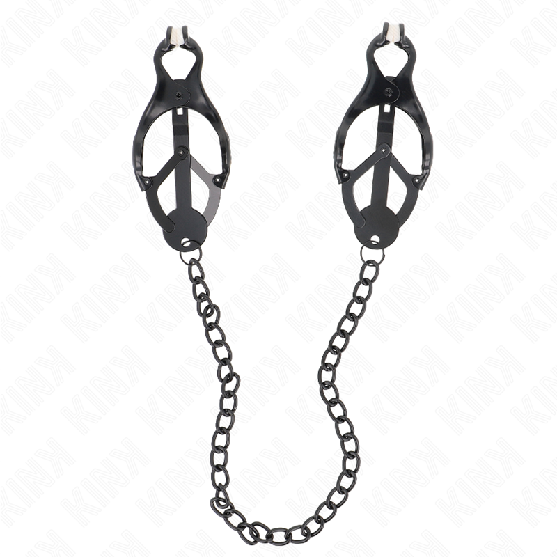Japanese clover leaf clips with black chain 30 cm