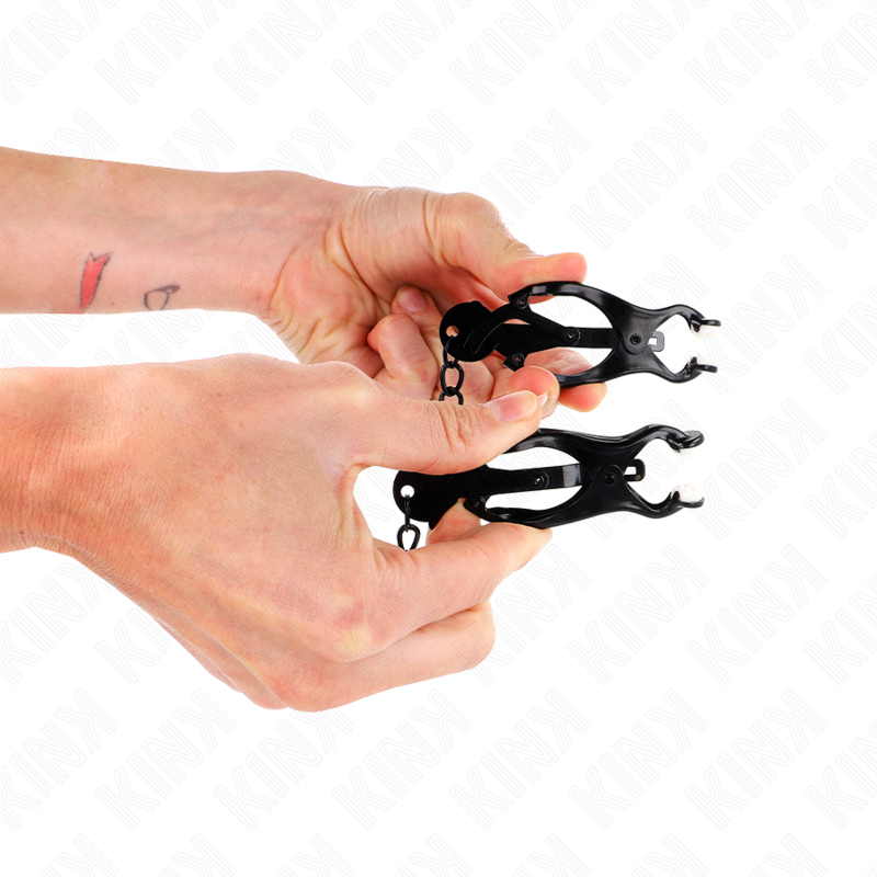 Japanese clover leaf clips with black chain 30 cm