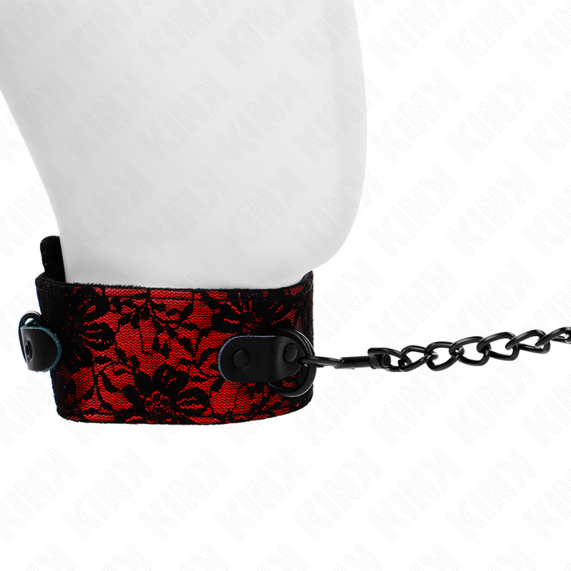Lace collar with belt with real leather belt 105 cm / 44 x 5.5 cm