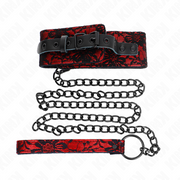 Lace collar with belt with real leather belt 105 cm / 44 x 5.5 cm