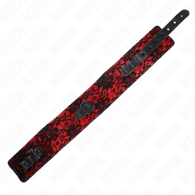 Lace collar with belt with real leather belt 105 cm / 44 x 5.5 cm