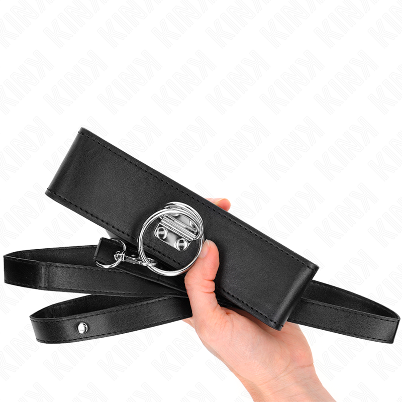 Studded leash 116 cm collar with leather strap 50 x 5 cm