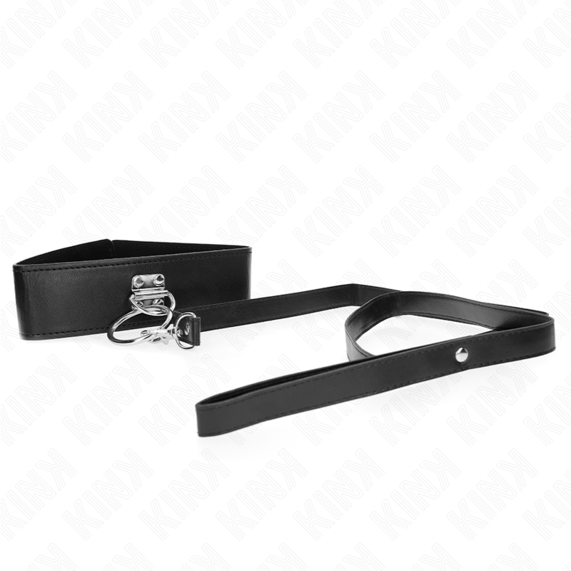 Studded leash 116 cm collar with leather strap 50 x 5 cm