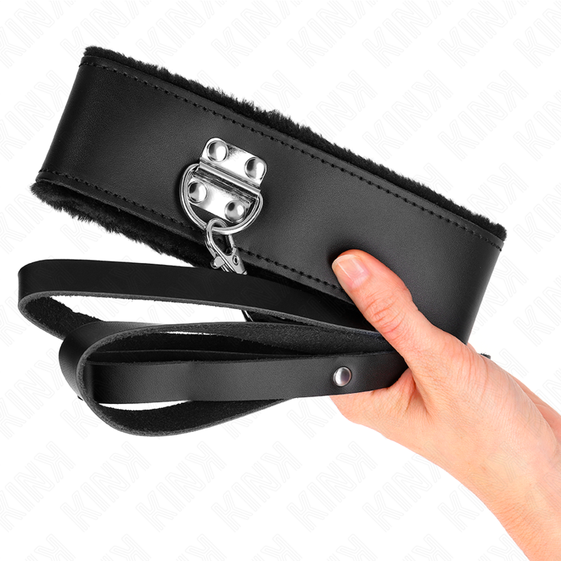 Necklace with belt 116 cm with adjustable black leather strap 40-48 cm x 6 cm
