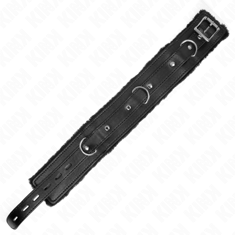 Collar with leash 65 cm with restrictions black 36-42 cm x 5.5 cm