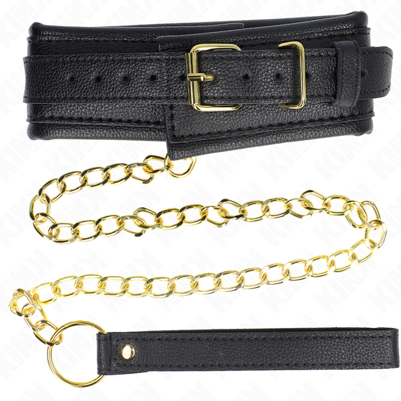 Necklace with imitation leather sponge bracelet model 1 adjustable 37-54 cm x 3 cm