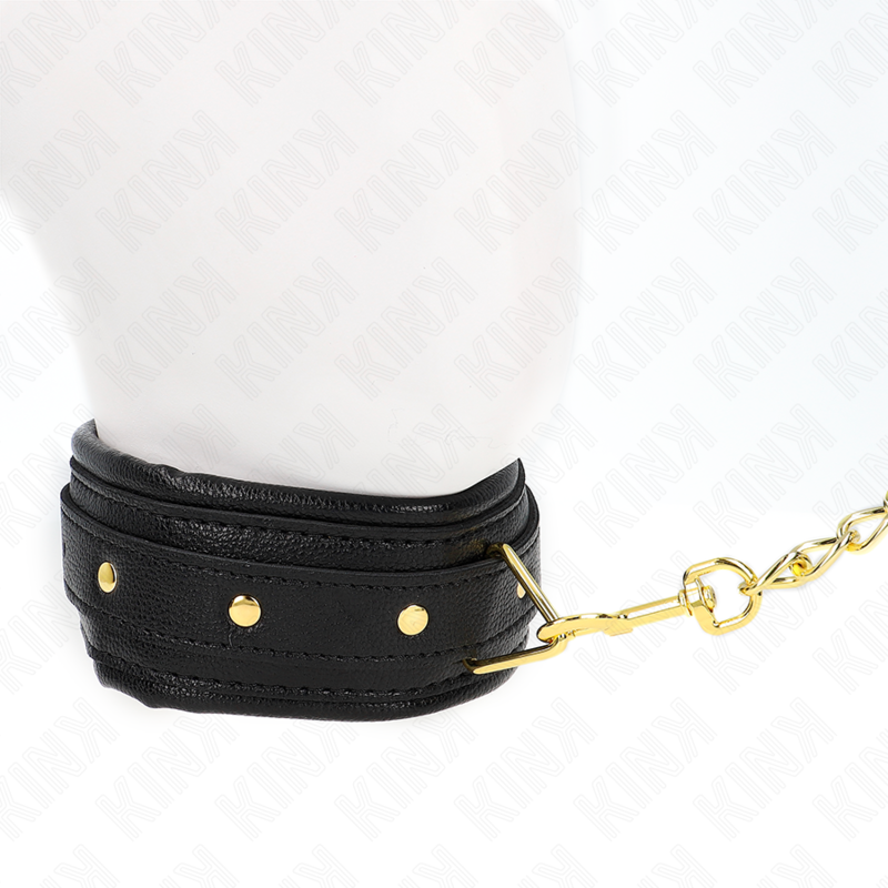 Necklace with imitation leather sponge bracelet model 1 adjustable 37-54 cm x 3 cm