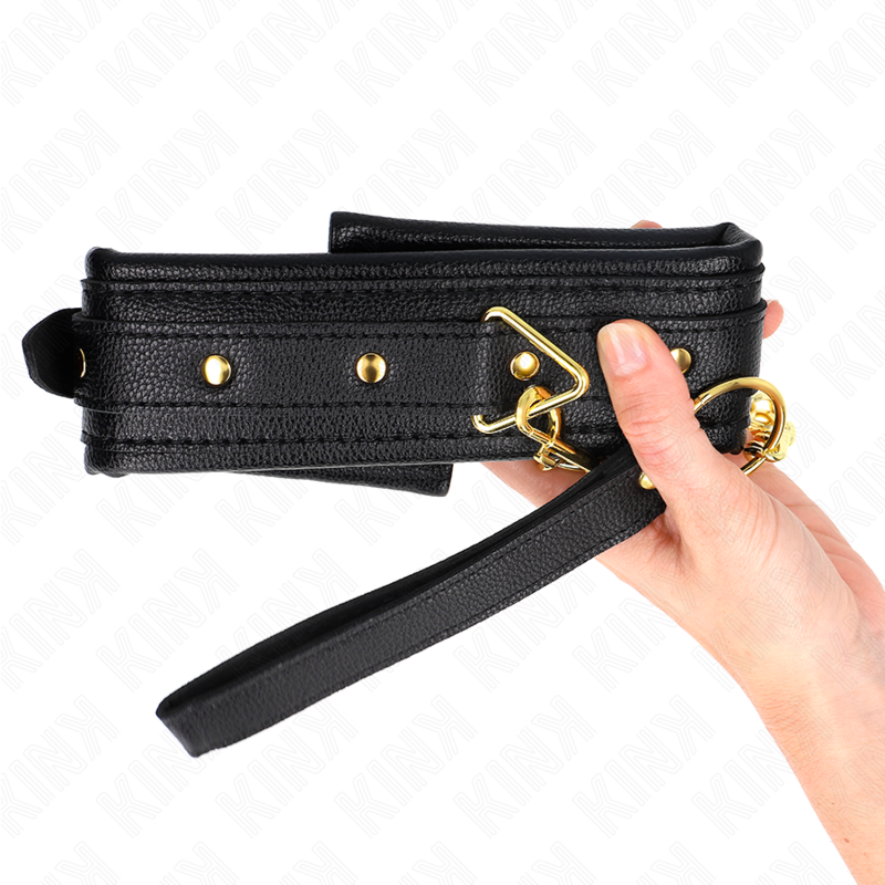 Necklace with imitation leather sponge bracelet model 1 adjustable 37-54 cm x 3 cm