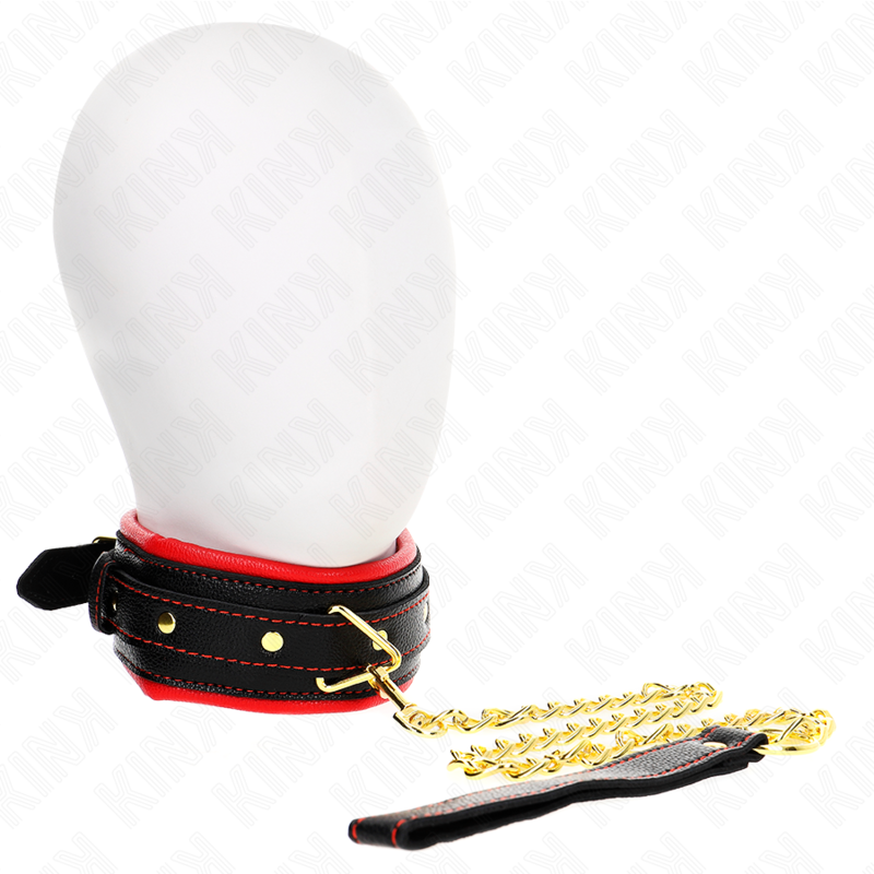 Necklace with imitation leather sponge strap model 2 adjustable 37-54 cm x 3 cm