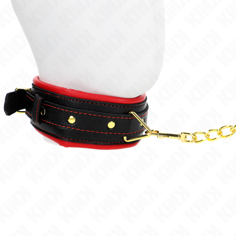 Necklace with imitation leather sponge strap model 2 adjustable 37-54 cm x 3 cm