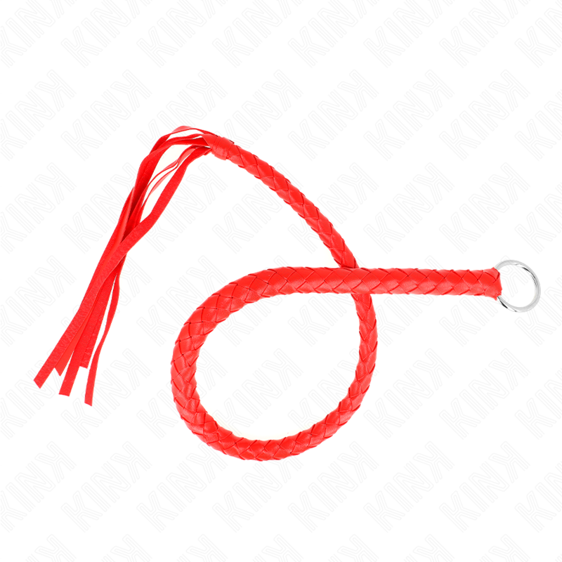 Snake whip with red ring 65 cm