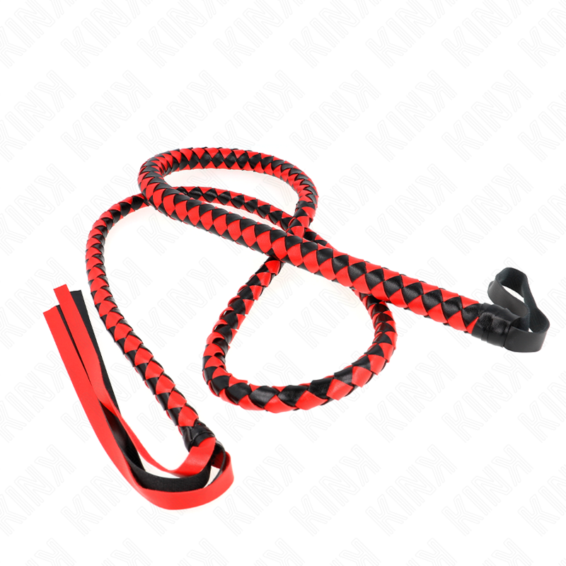 Long red snake whip 210 cm