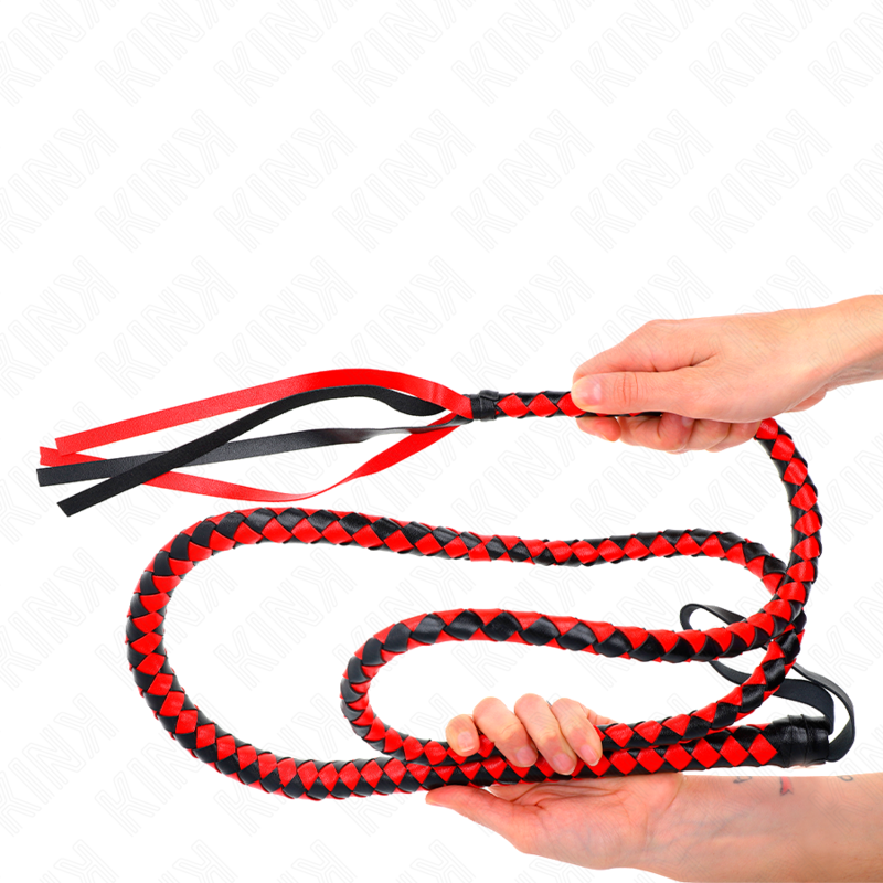 Long red snake whip 210 cm