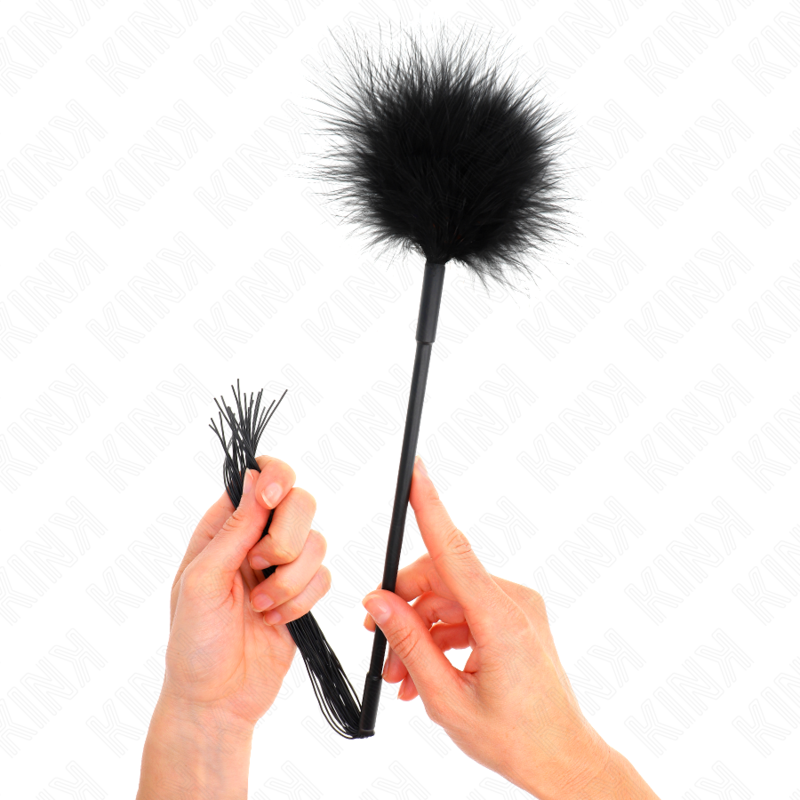 Silicone Whip with Feathers for Tickles 47 cm