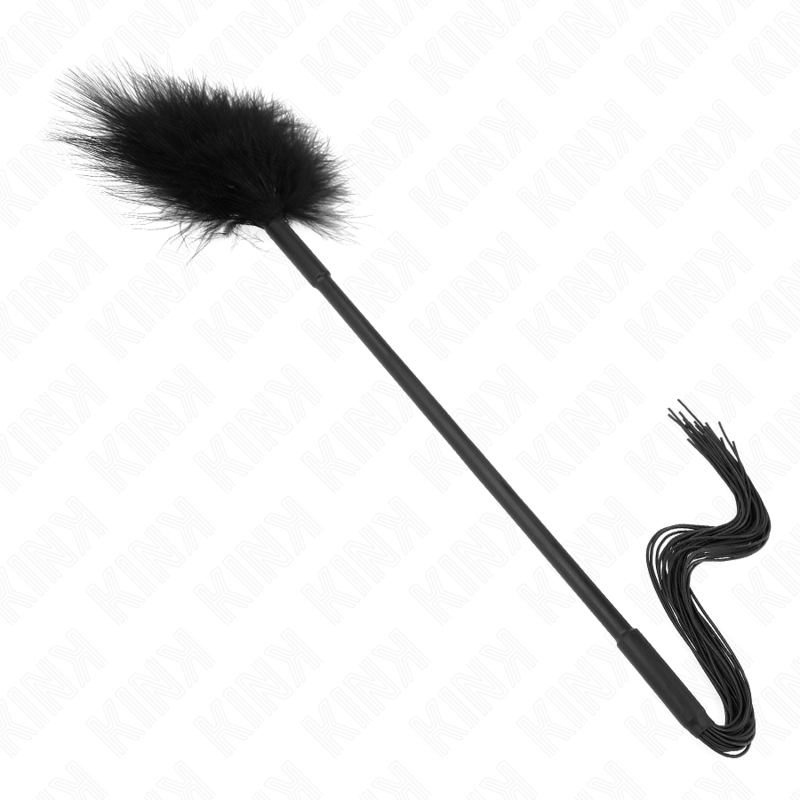 Silicone Whip with Feathers for Tickles 47 cm
