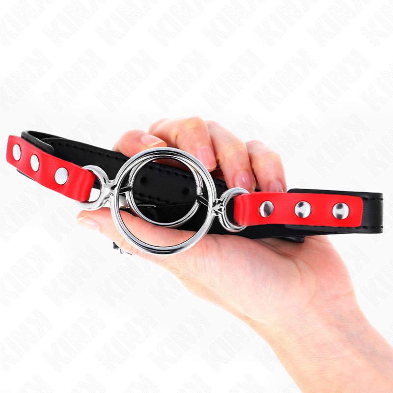 Gag with several o-rings 4 / 4.8 cm red 38 x 56 cm
