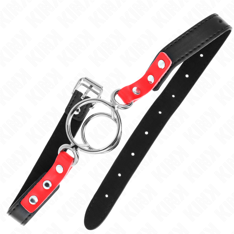 Gag with several o-rings 4 / 4.8 cm red 38 x 56 cm