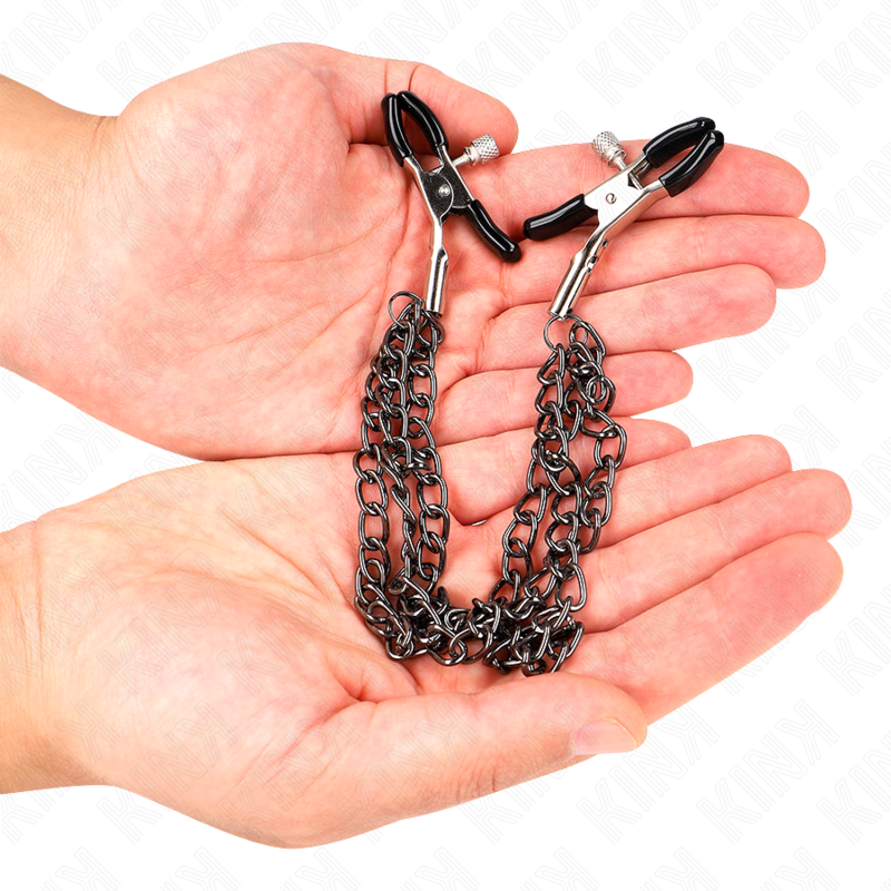 Craft pliers with 3 black chains 20/23/28 cm