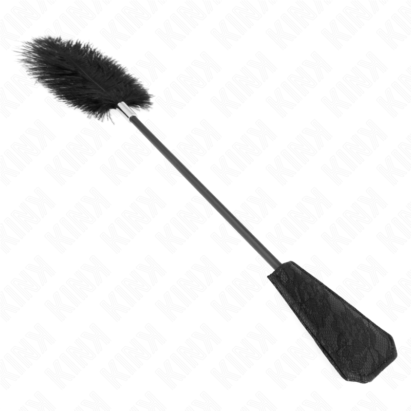 Ostrich feathers for tickle with lace palette 56 cm