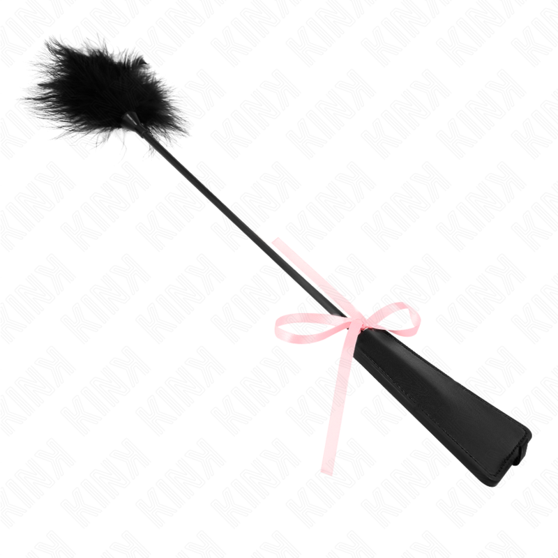 49cm Pink Ribbon Bow with Glitter Feathers