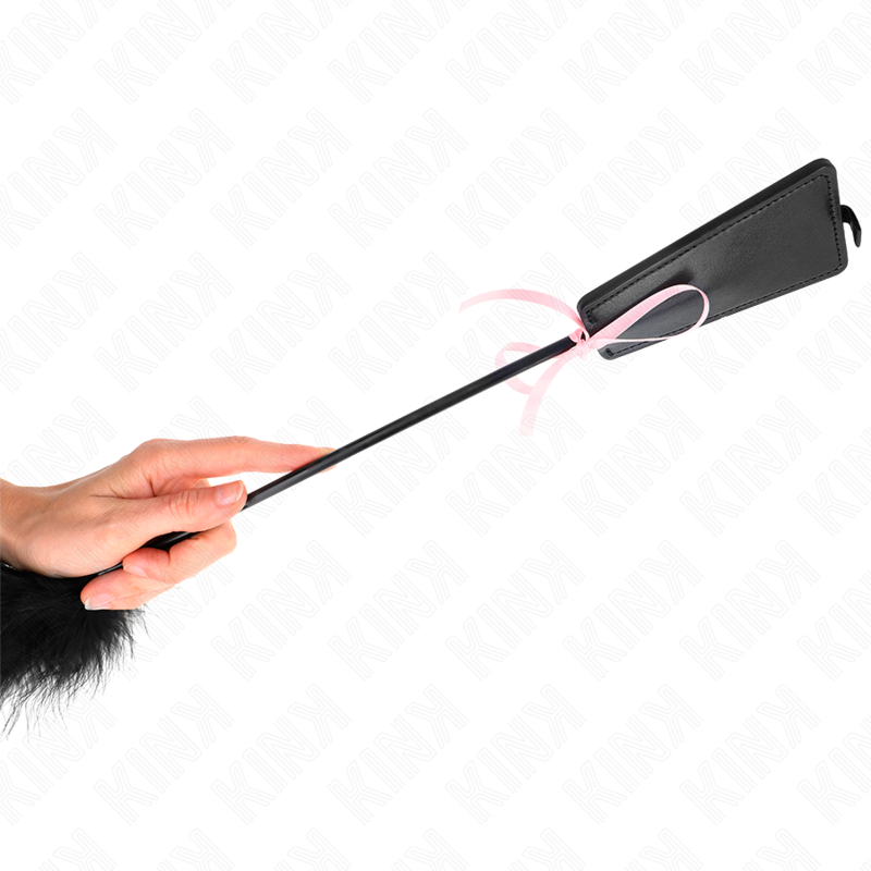 49cm Pink Ribbon Bow with Glitter Feathers