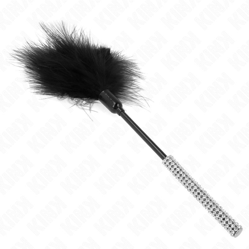 Feathers with rhinestone handle 27 cm