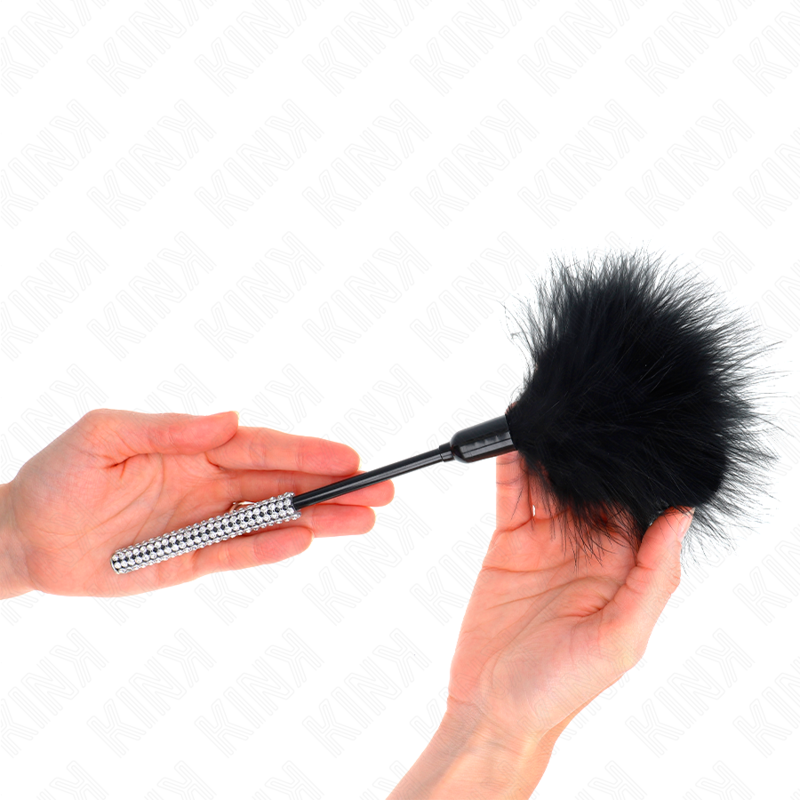 Feathers with rhinestone handle 27 cm
