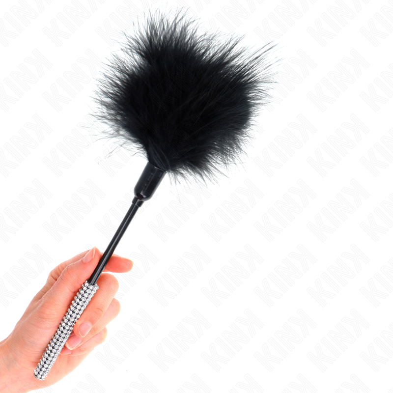 Feathers with rhinestone handle 27 cm