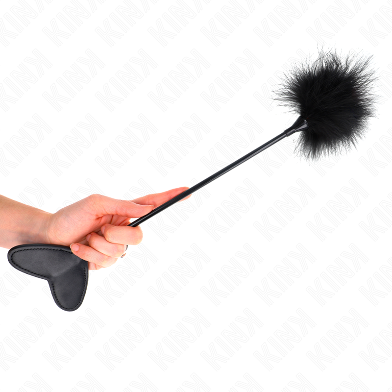 Tickle feathers with heart paddle 31 cm