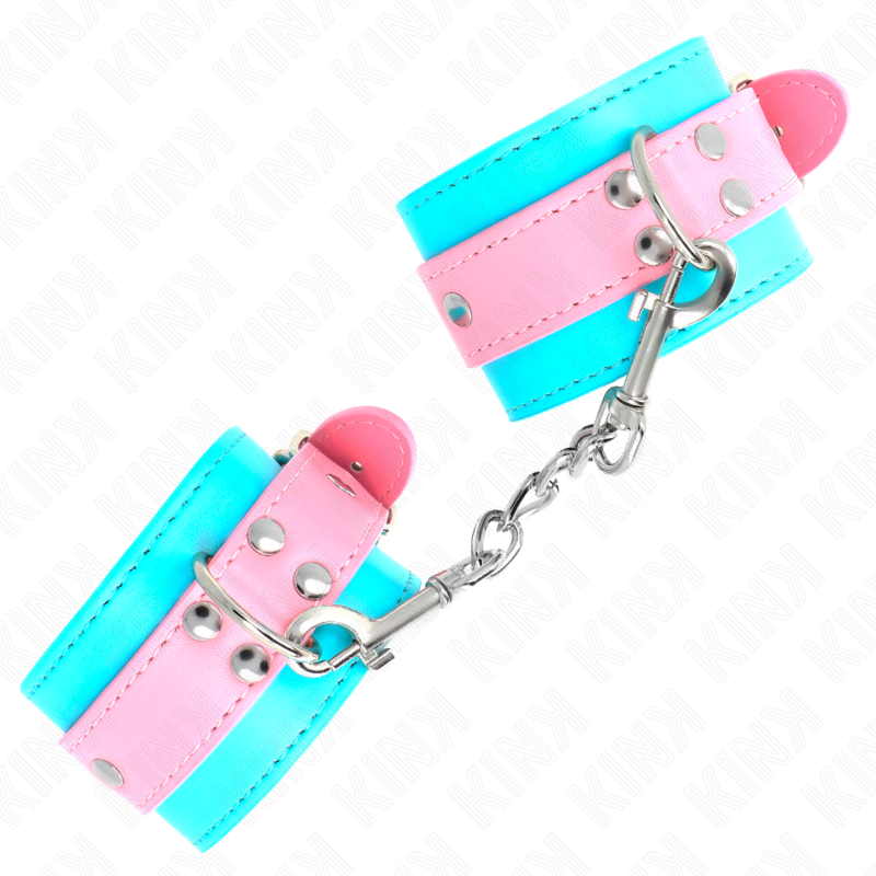 Cute blue/pink adjustable wristbands 16-28 cm x 5 cm