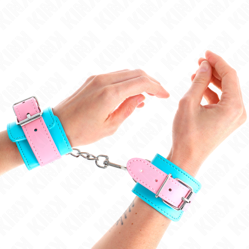 Cute blue/pink adjustable wristbands 16-28 cm x 5 cm