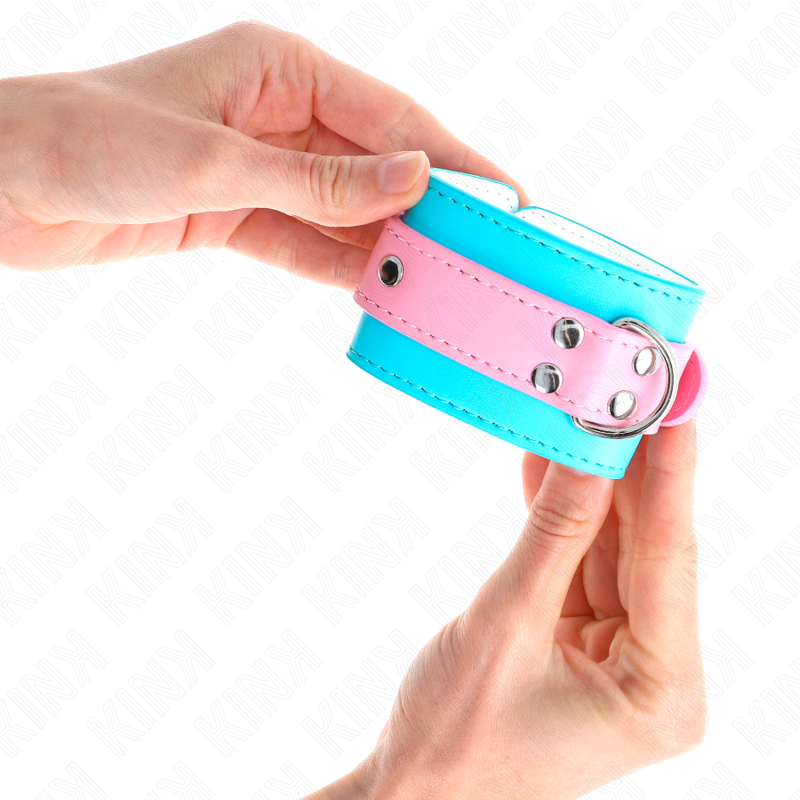 Cute blue/pink adjustable wristbands 16-28 cm x 5 cm