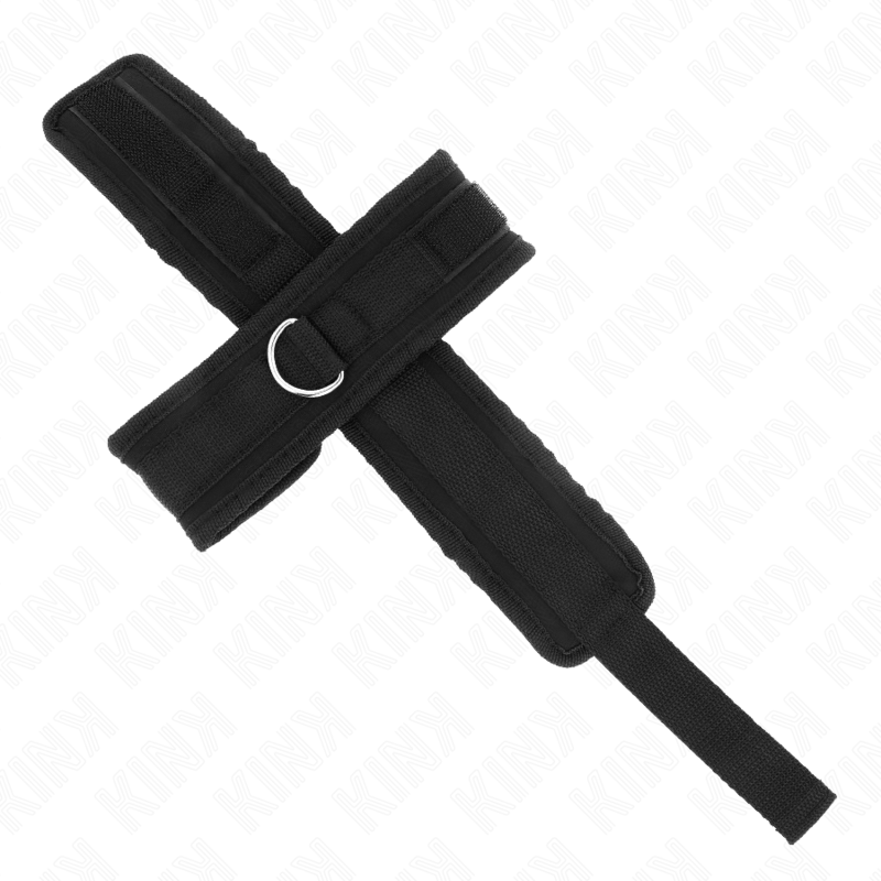Black crossed cuffs 34 x 5.5 cm