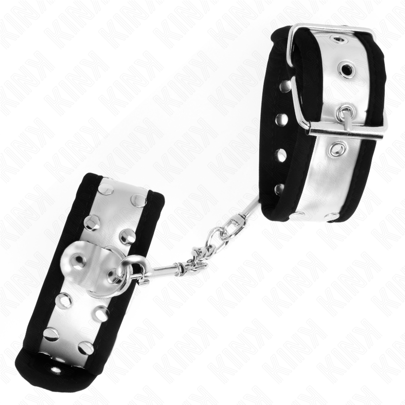 Slim wrist rests black/silver 30 x 4 cm