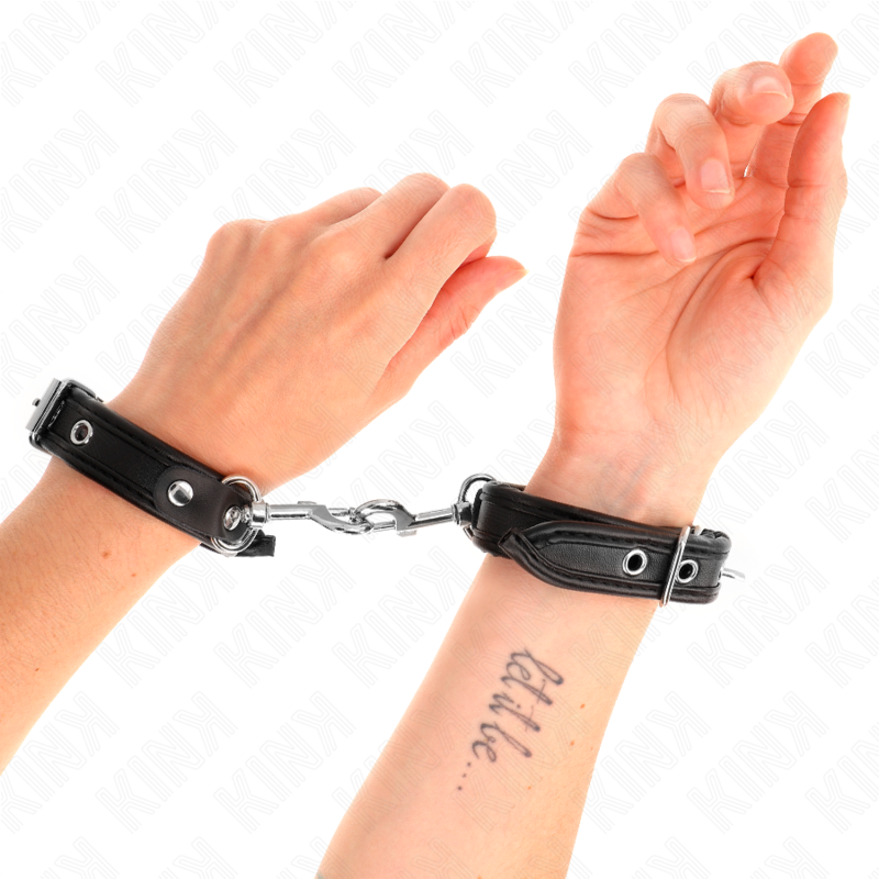 Mini black bracelets with adjustable studs 16-22 cm x 2 cm