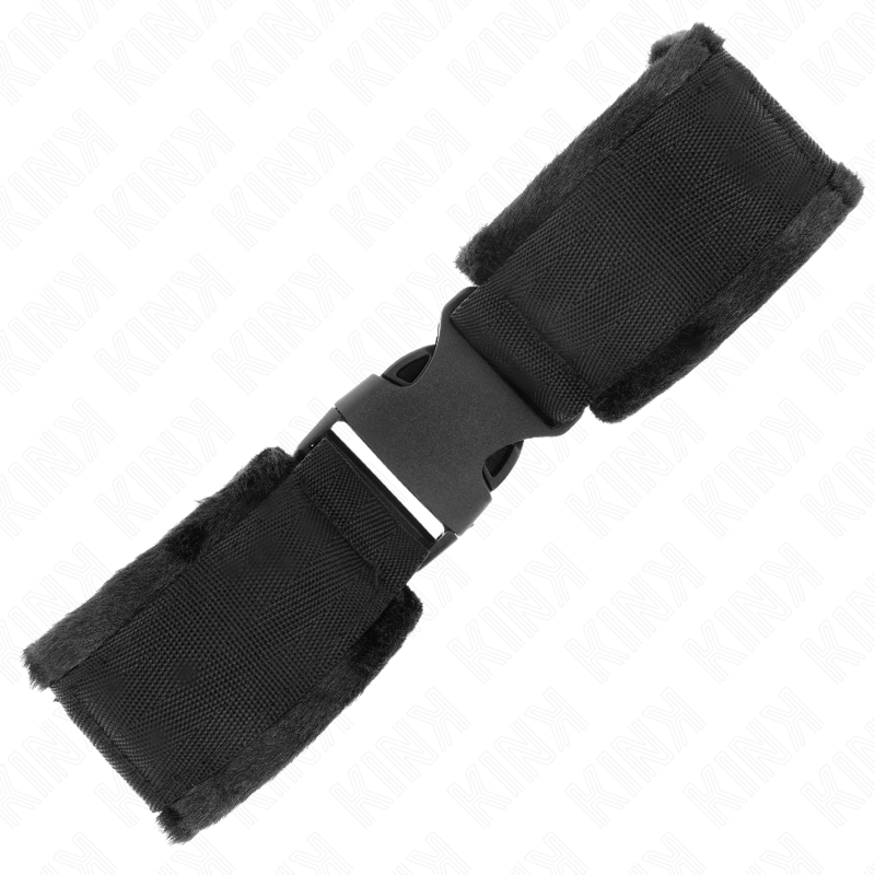 Red-Black Nylon Hook and Loop Wristbands Model 1 Adjustable 25-35cm x 6cm