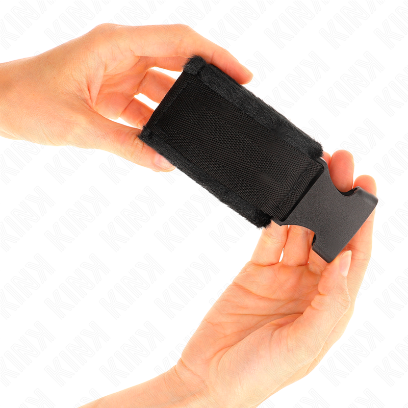 Red-Black Nylon Hook and Loop Wristbands Model 1 Adjustable 25-35cm x 6cm
