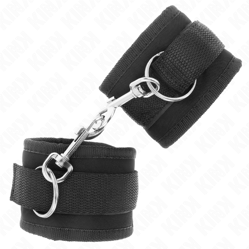 Black Nylon Hook and Loop Wrist Braces Model 2 Adjustable 18-35cm x 6cm